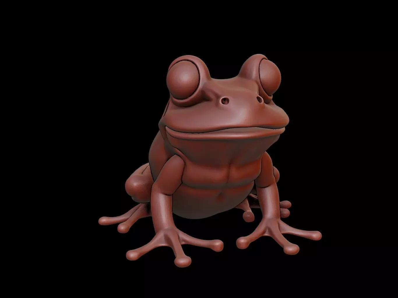 Frog Animal Sculpture 3D print model_0