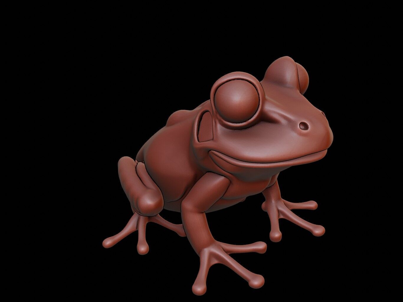 Frog Animal Sculpture 3D print model_1