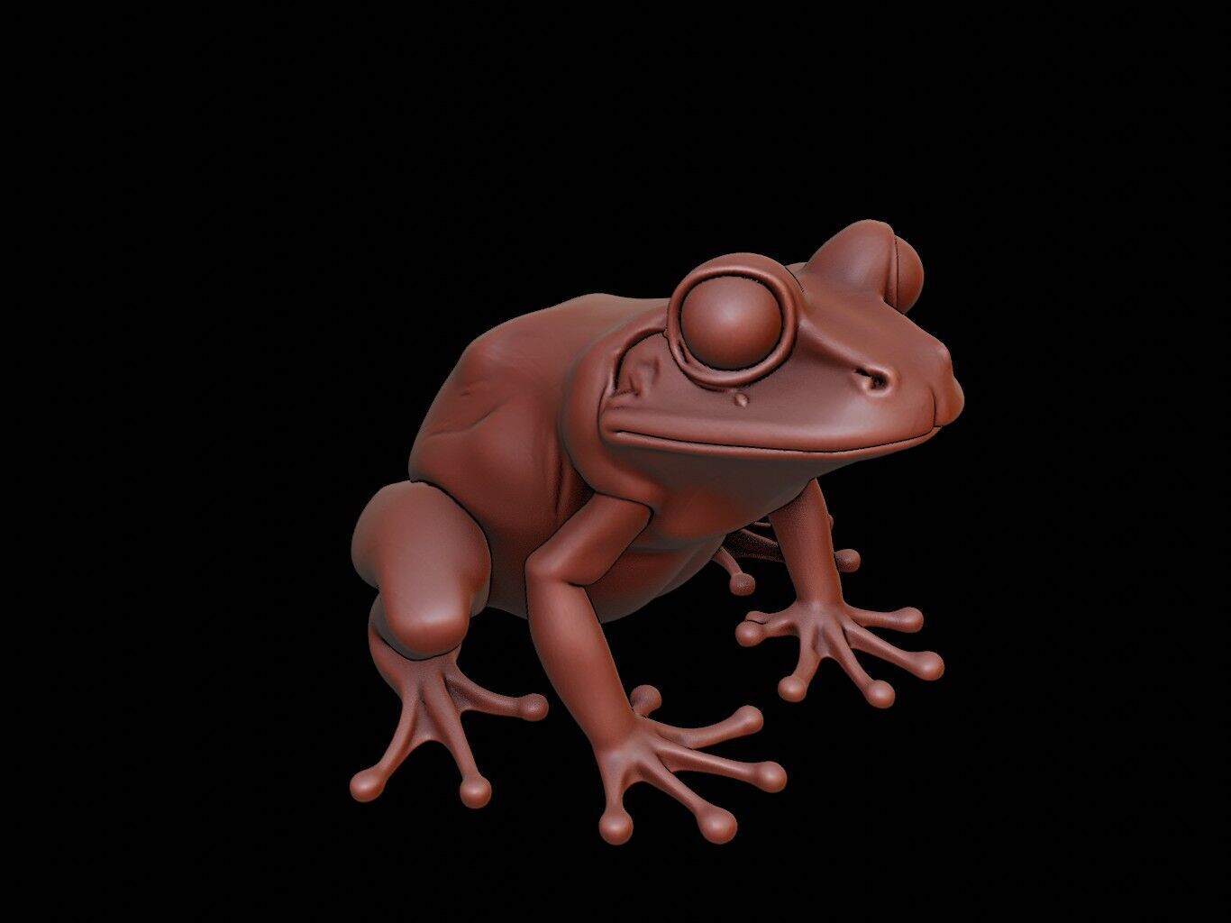 Frog Animal Sculpture 3D print model_1
