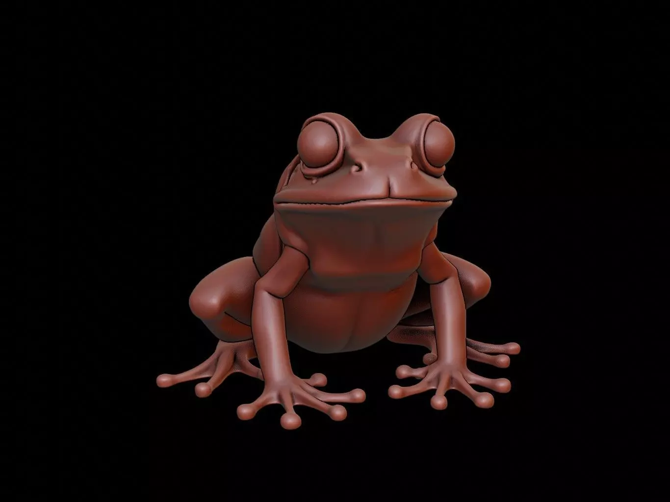 Frog Animal Sculpture 3D print model_0