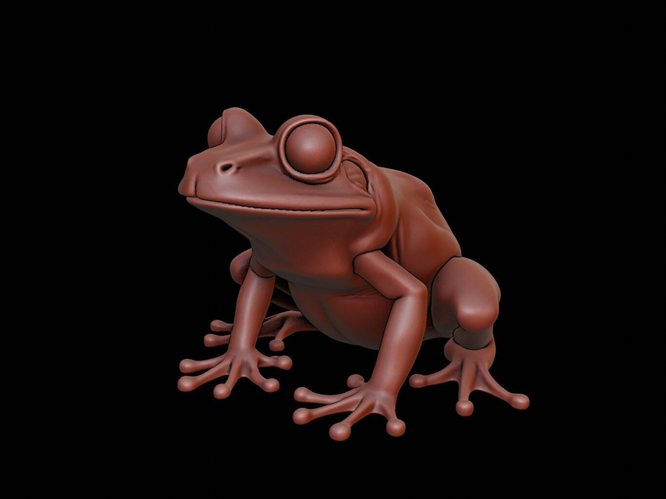 Frog Animal Sculpture 3D print model_2