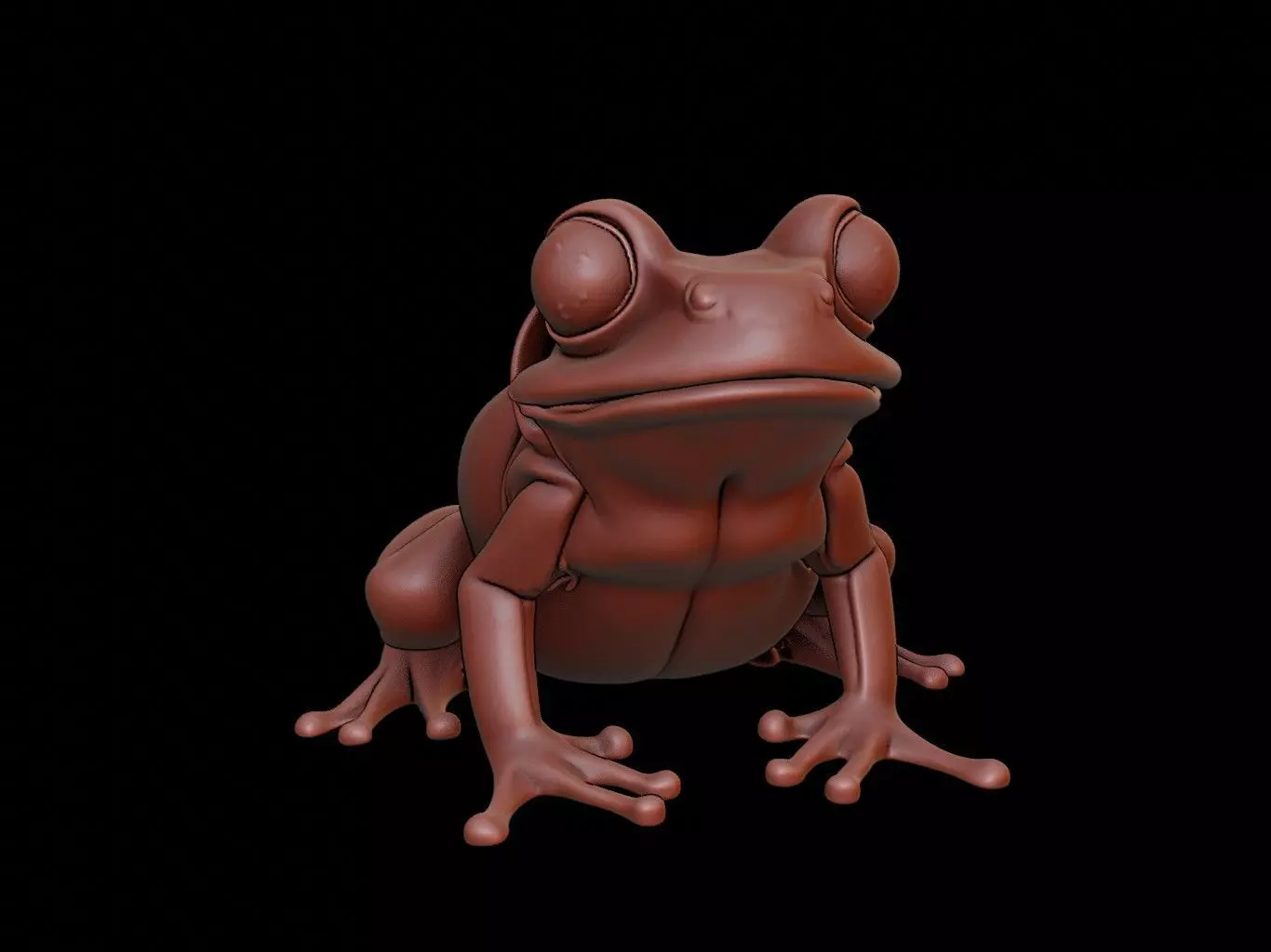 Frog Animal Sculpture 3D print model