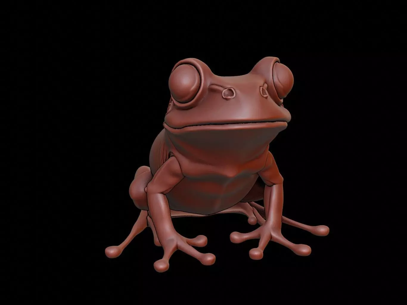 Frog Animal Sculpture 3D print model_0