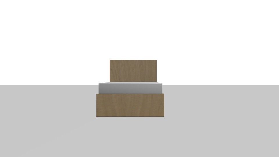MALM SINGLE BED TWO DRAWER 3D model_2