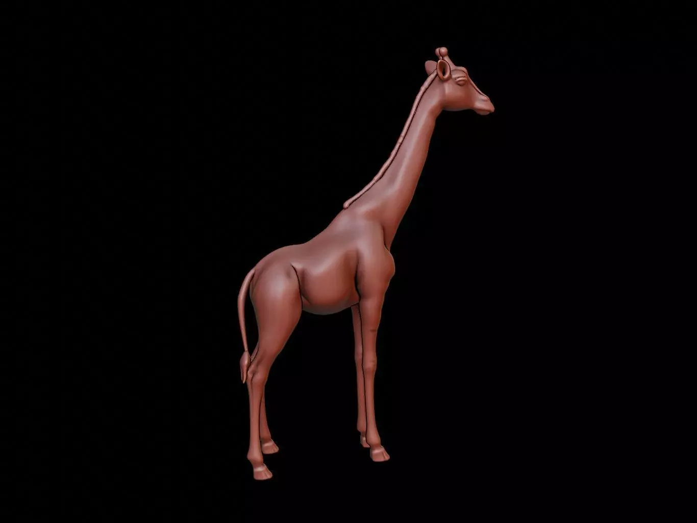Giraffe Animal Sculpture 3D print model