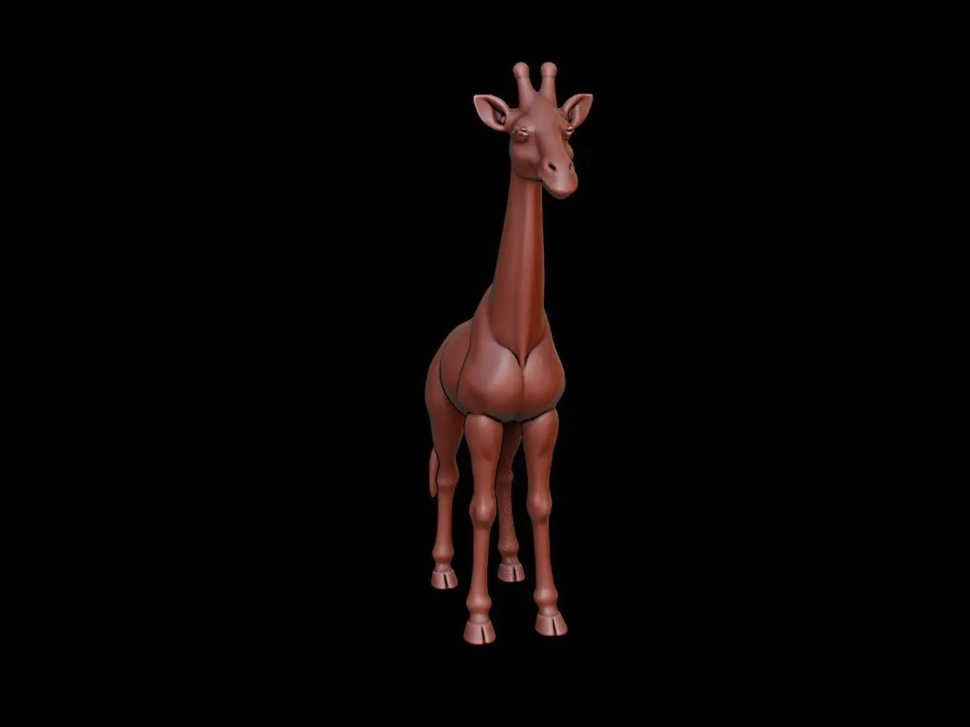 Giraffe Animal Sculpture 3D print model_0