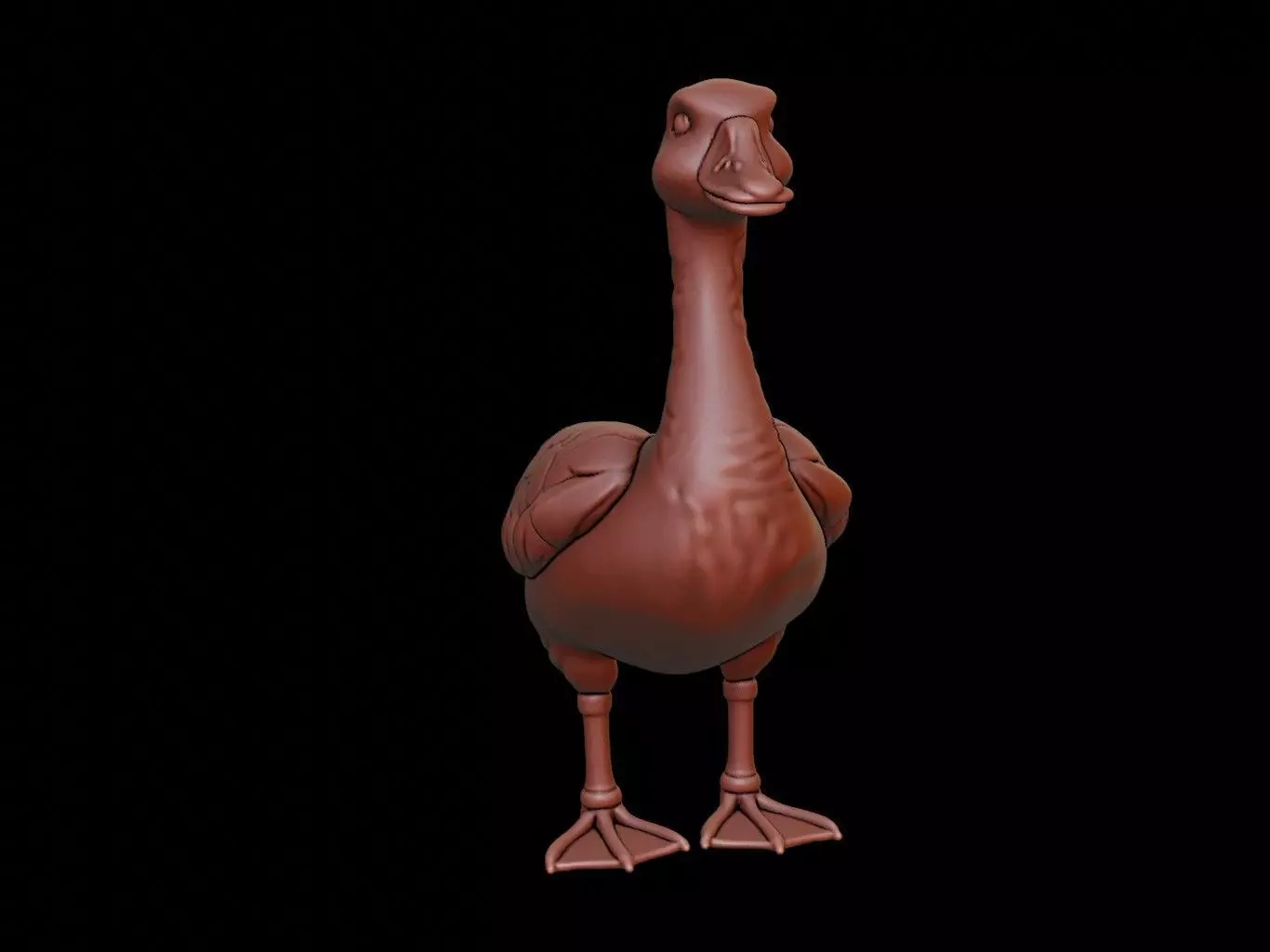Goose Animal Sculpture 3D print model