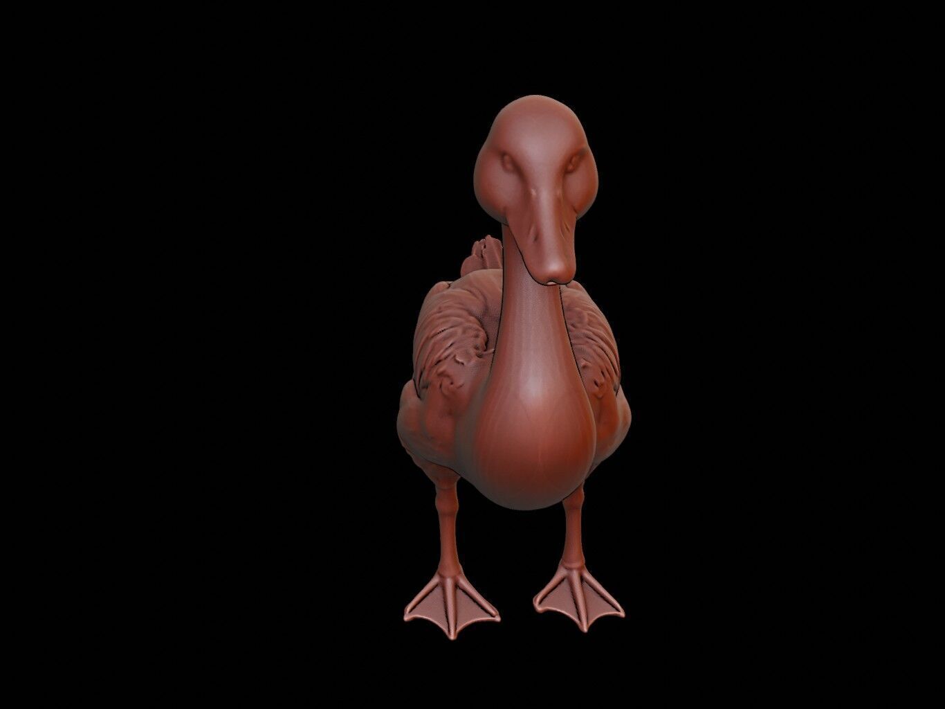 Goose Animal Sculpture 3D print model_1