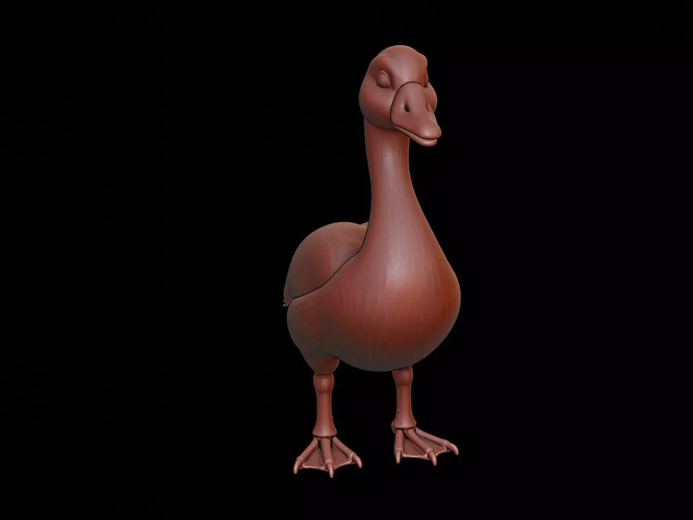 Goose Animal Sculpture 3D print model