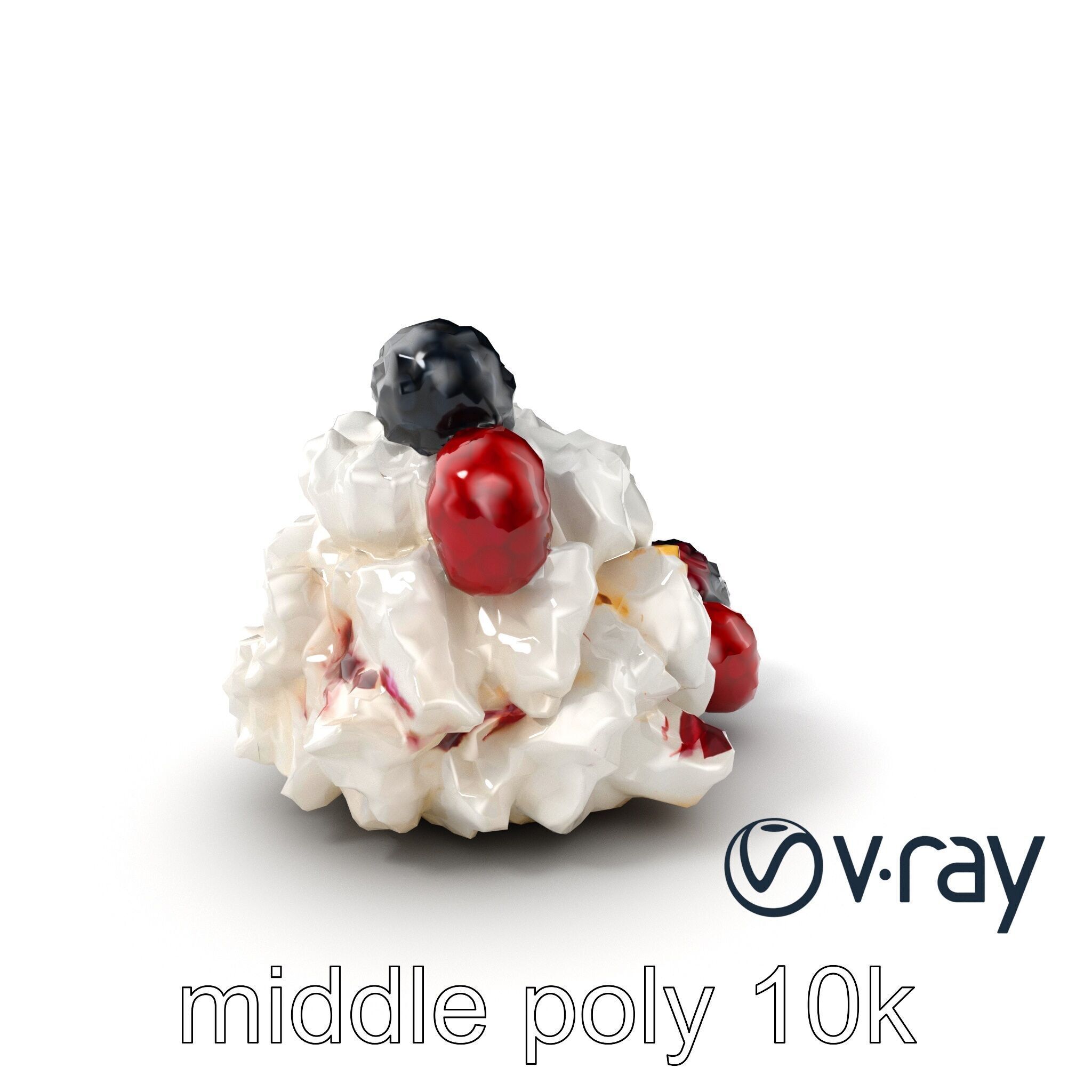 Rustic Eton Mess Dessert Model Pack Low-poly 3D model_9