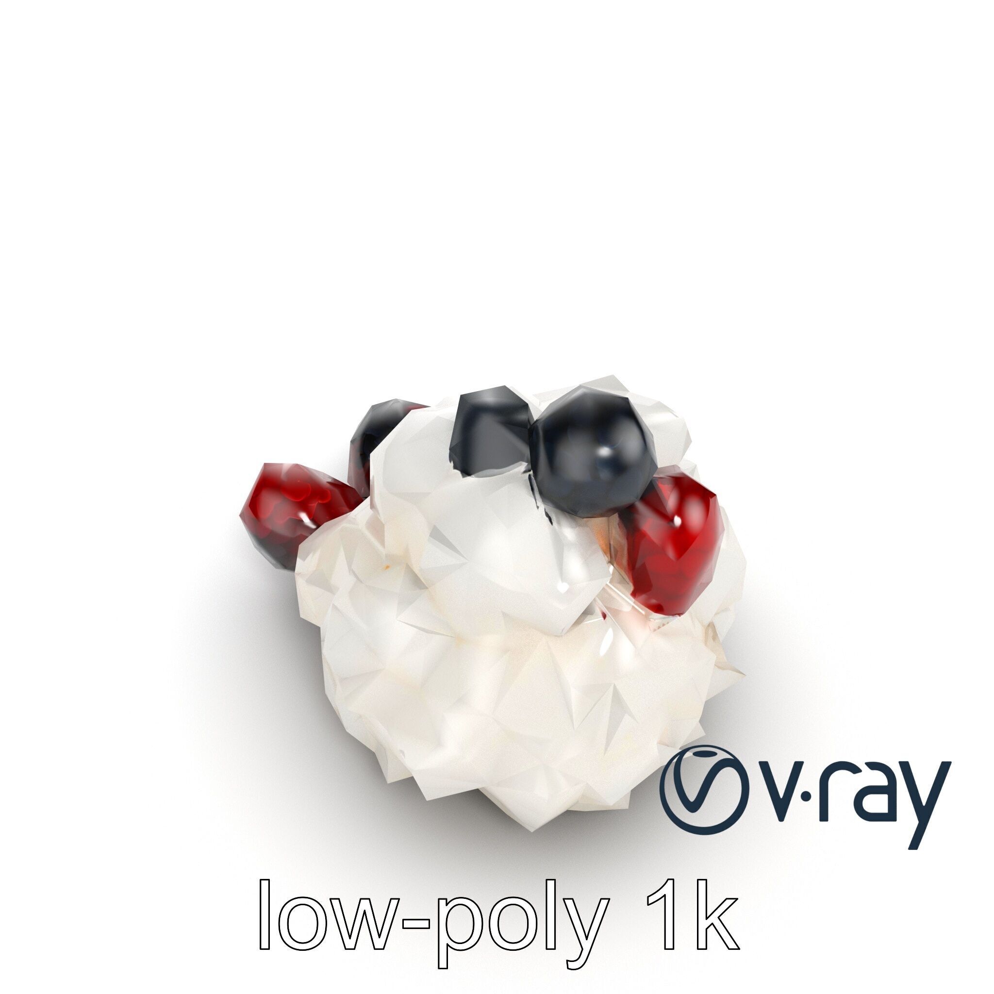 Rustic Eton Mess Dessert Model Pack Low-poly 3D model_14