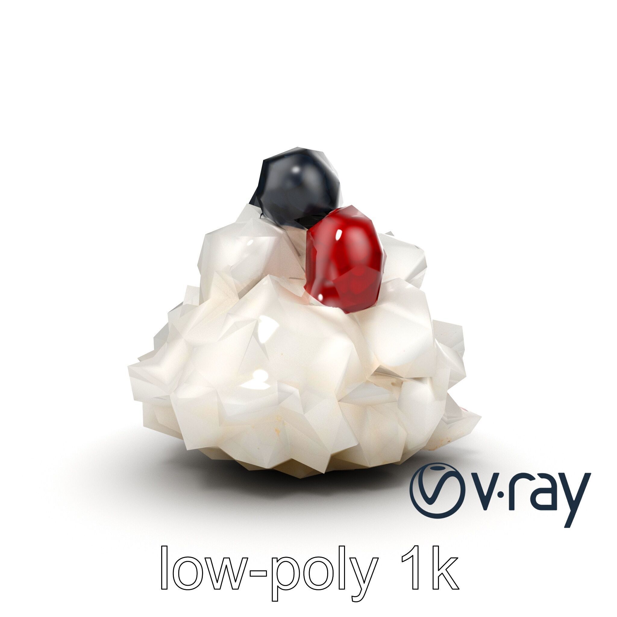 Rustic Eton Mess Dessert Model Pack Low-poly 3D model_26