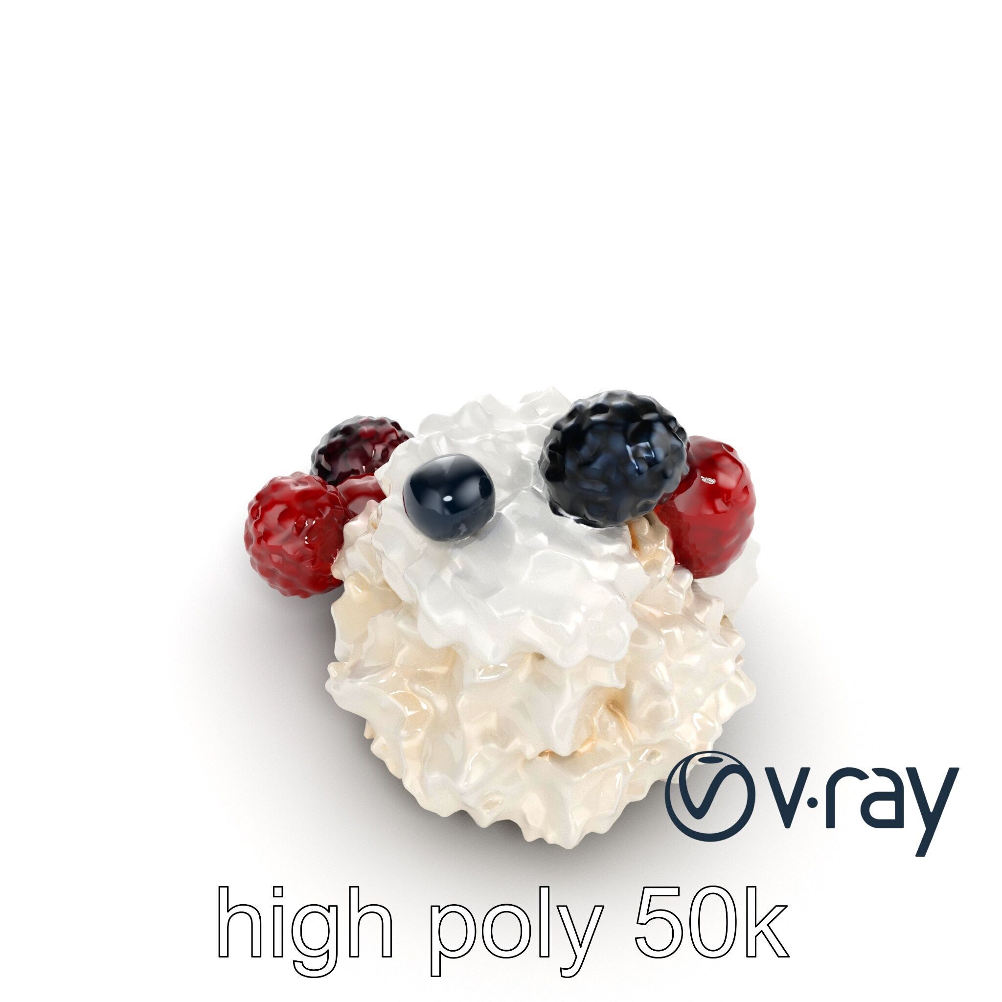 Rustic Eton Mess Dessert Model Pack Low-poly 3D model_30