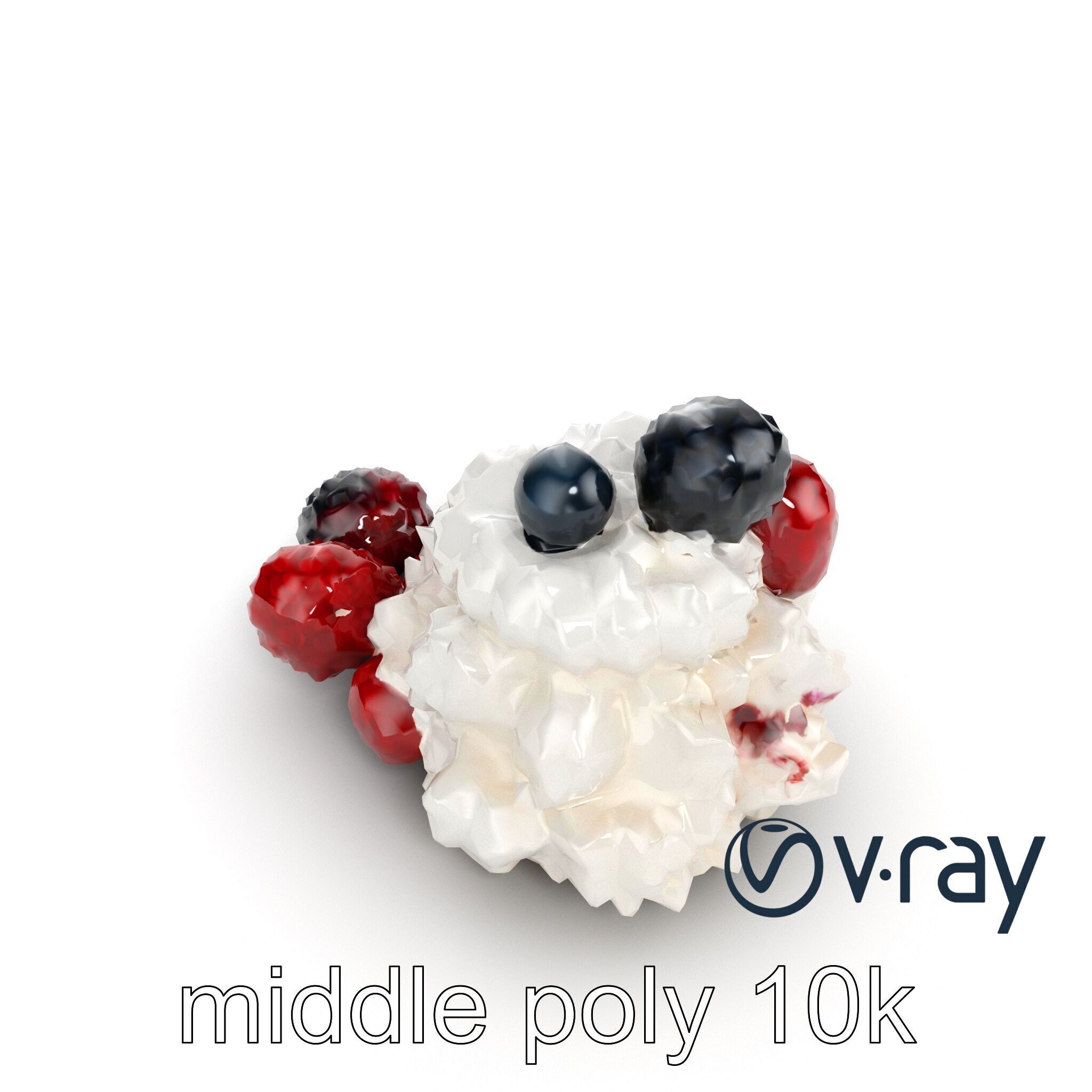 Rustic Eton Mess Dessert Model Pack Low-poly 3D model_21