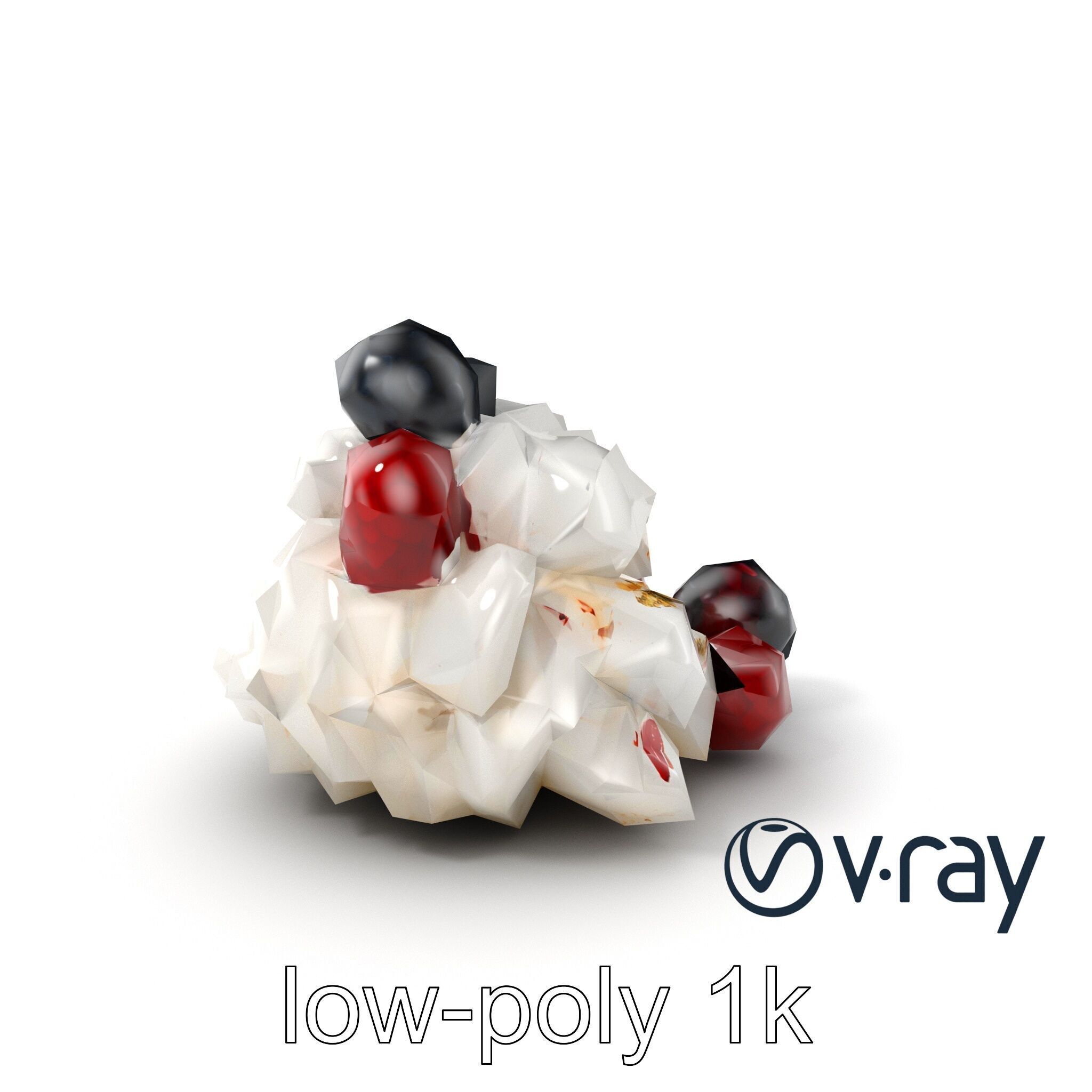 Rustic Eton Mess Dessert Model Pack Low-poly 3D model_10