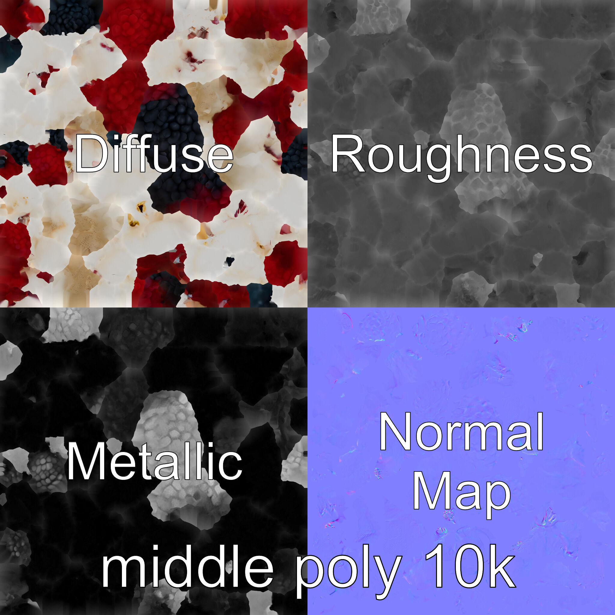 Rustic Eton Mess Dessert Model Pack Low-poly 3D model_4