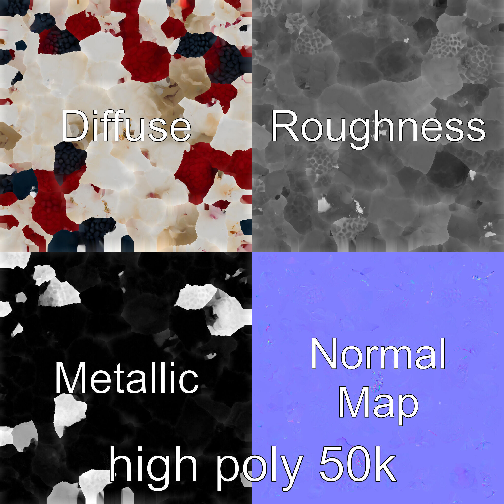 Rustic Eton Mess Dessert Model Pack Low-poly 3D model_5