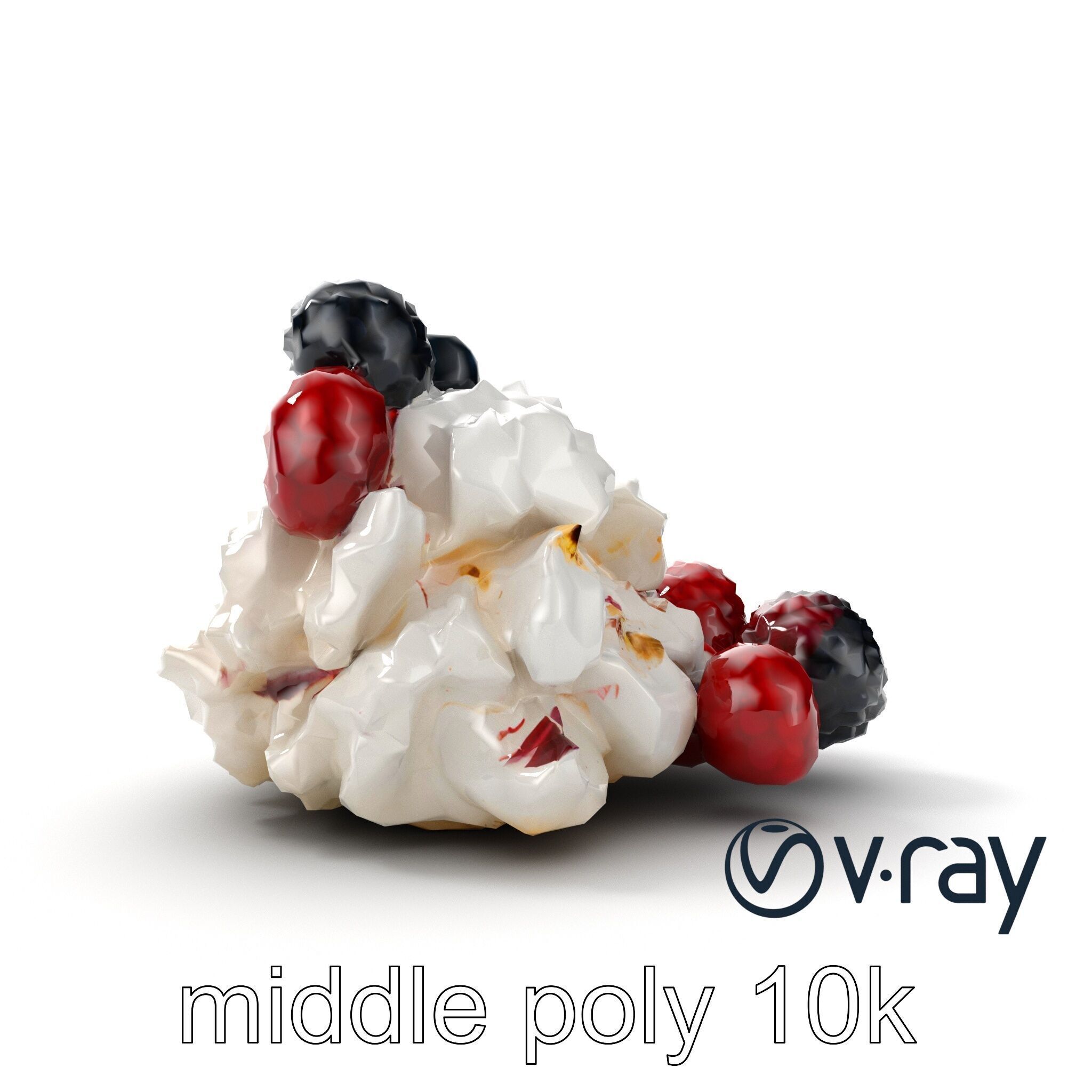 Rustic Eton Mess Dessert Model Pack Low-poly 3D model_17
