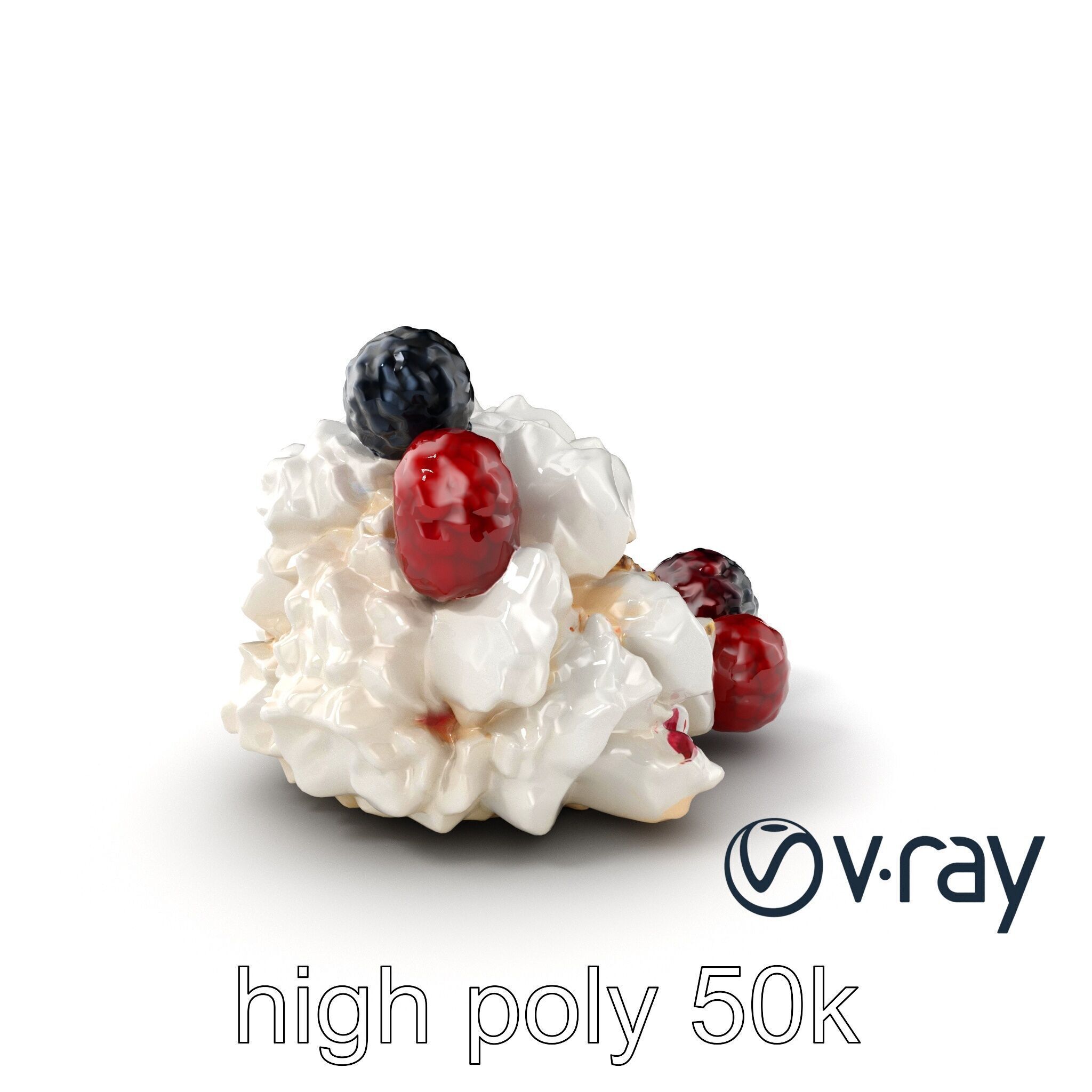 Rustic Eton Mess Dessert Model Pack Low-poly 3D model_8
