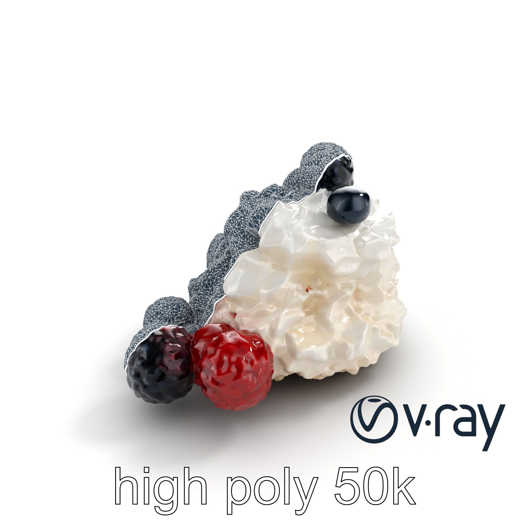 Rustic Eton Mess Dessert Model Pack Low-poly 3D model_23