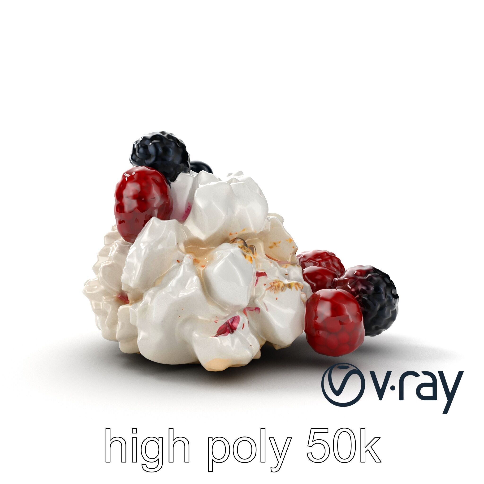 Rustic Eton Mess Dessert Model Pack Low-poly 3D model_18