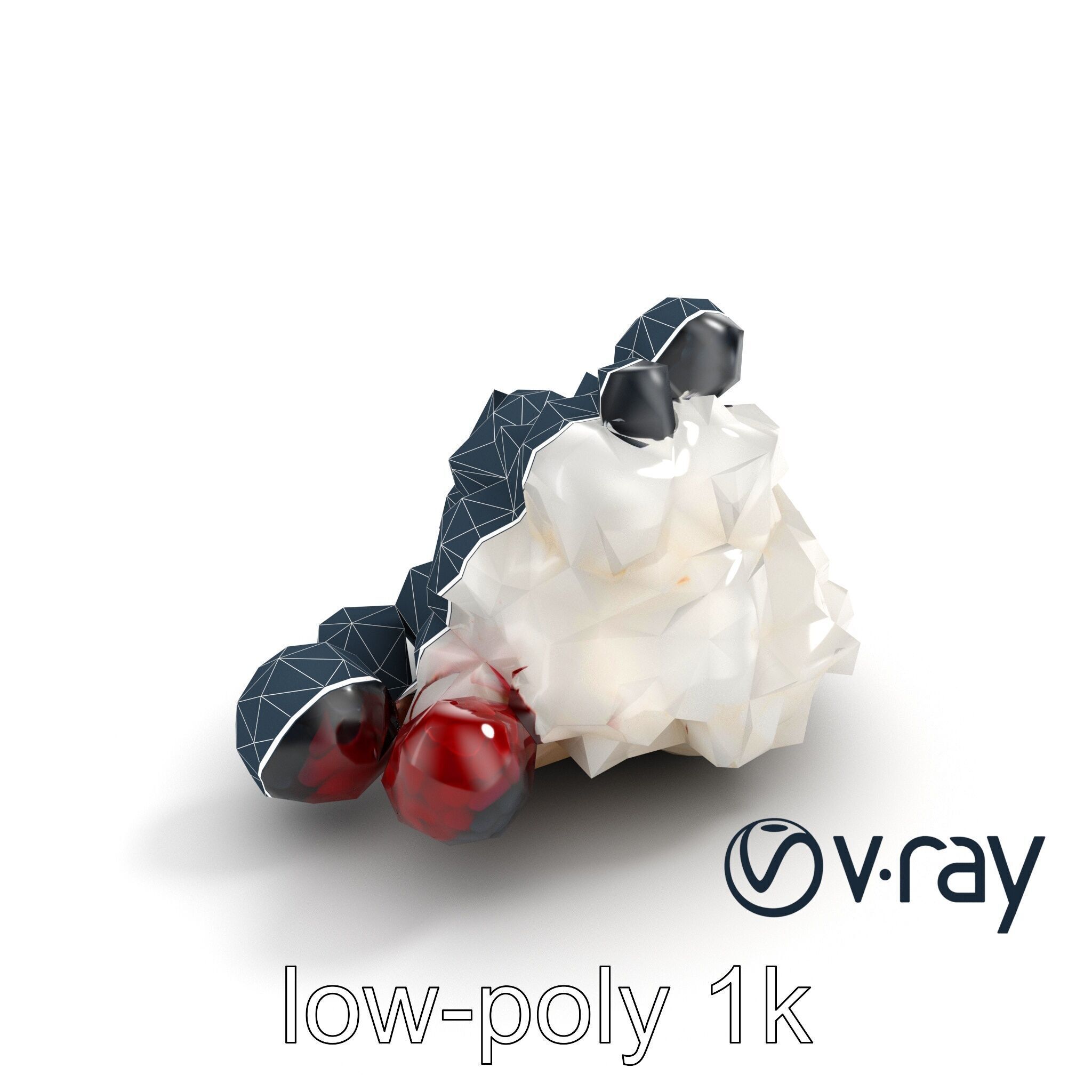 Rustic Eton Mess Dessert Model Pack Low-poly 3D model_20