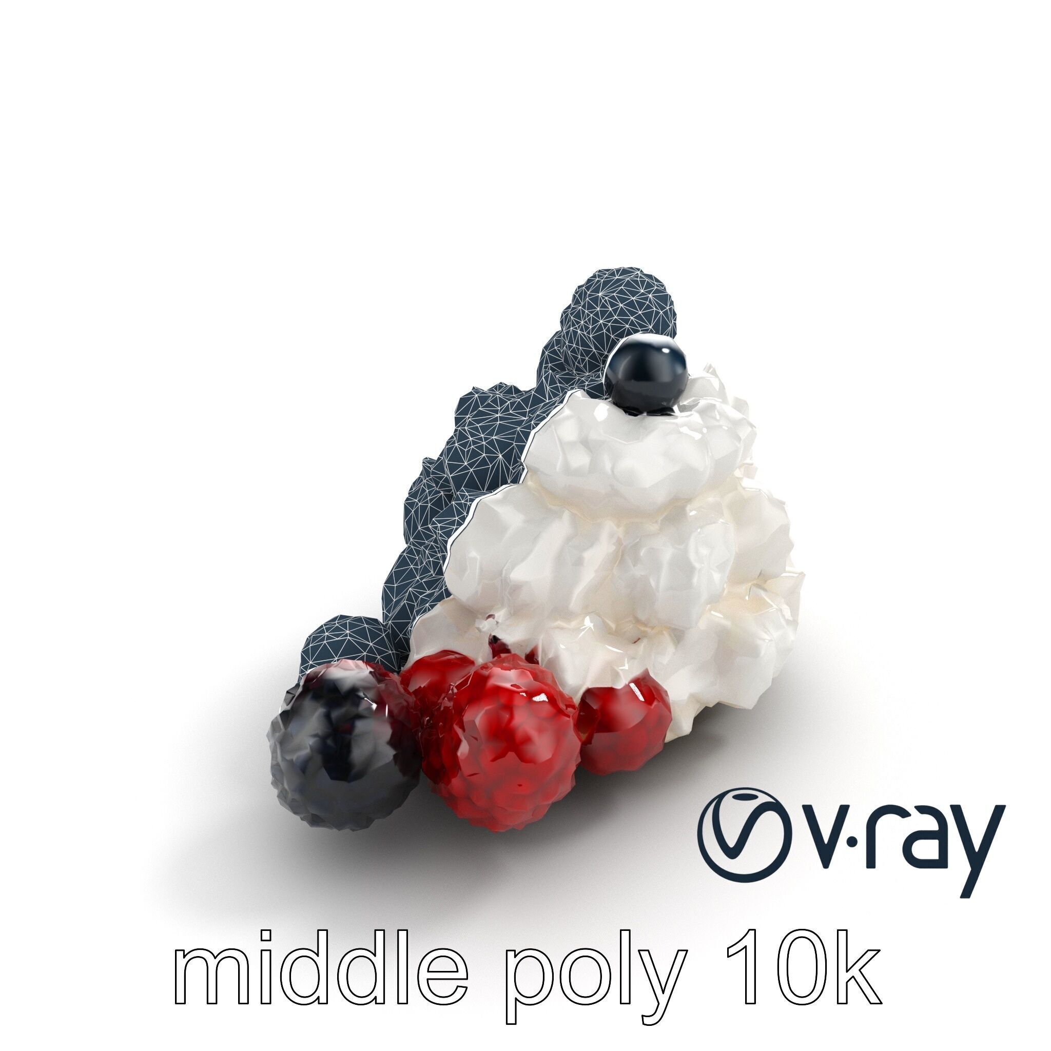 Rustic Eton Mess Dessert Model Pack Low-poly 3D model_24