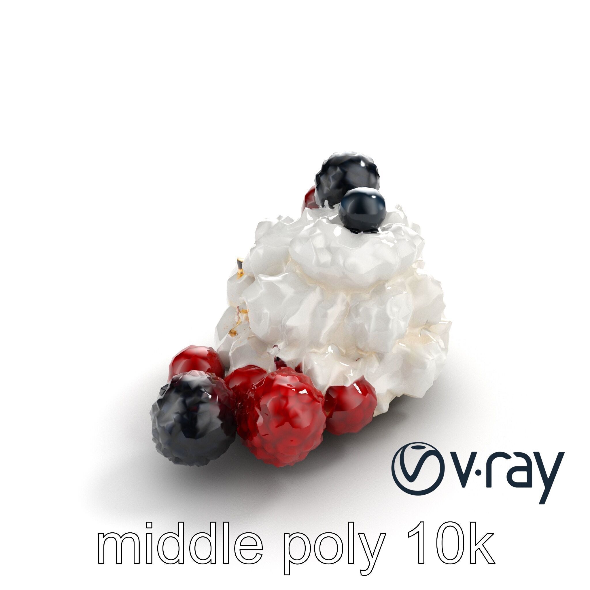 Rustic Eton Mess Dessert Model Pack Low-poly 3D model_12