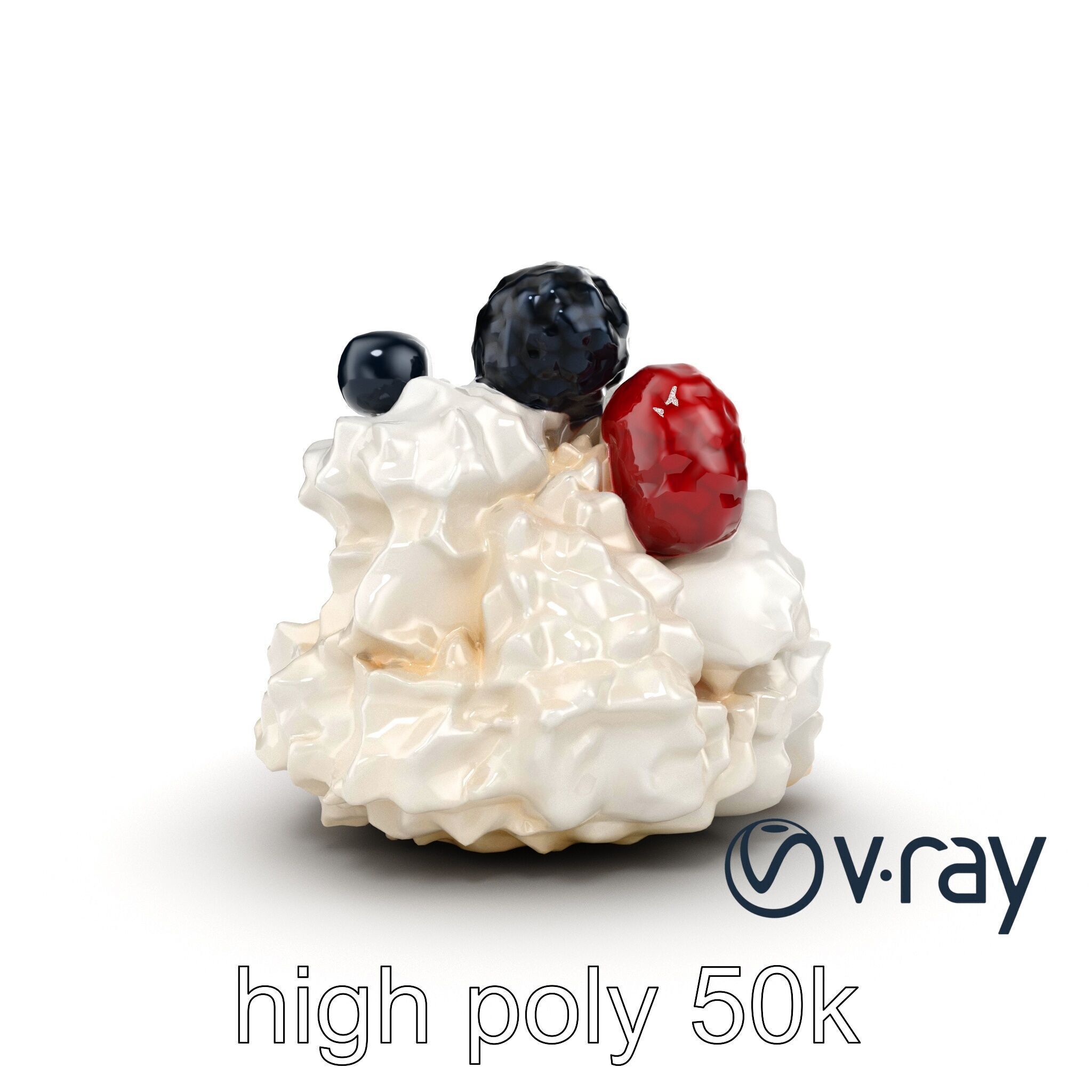 Rustic Eton Mess Dessert Model Pack Low-poly 3D model_16