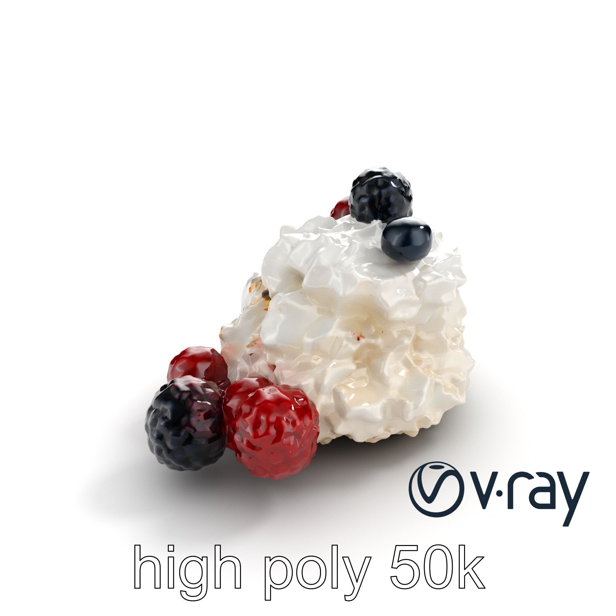 Rustic Eton Mess Dessert Model Pack Low-poly 3D model_11