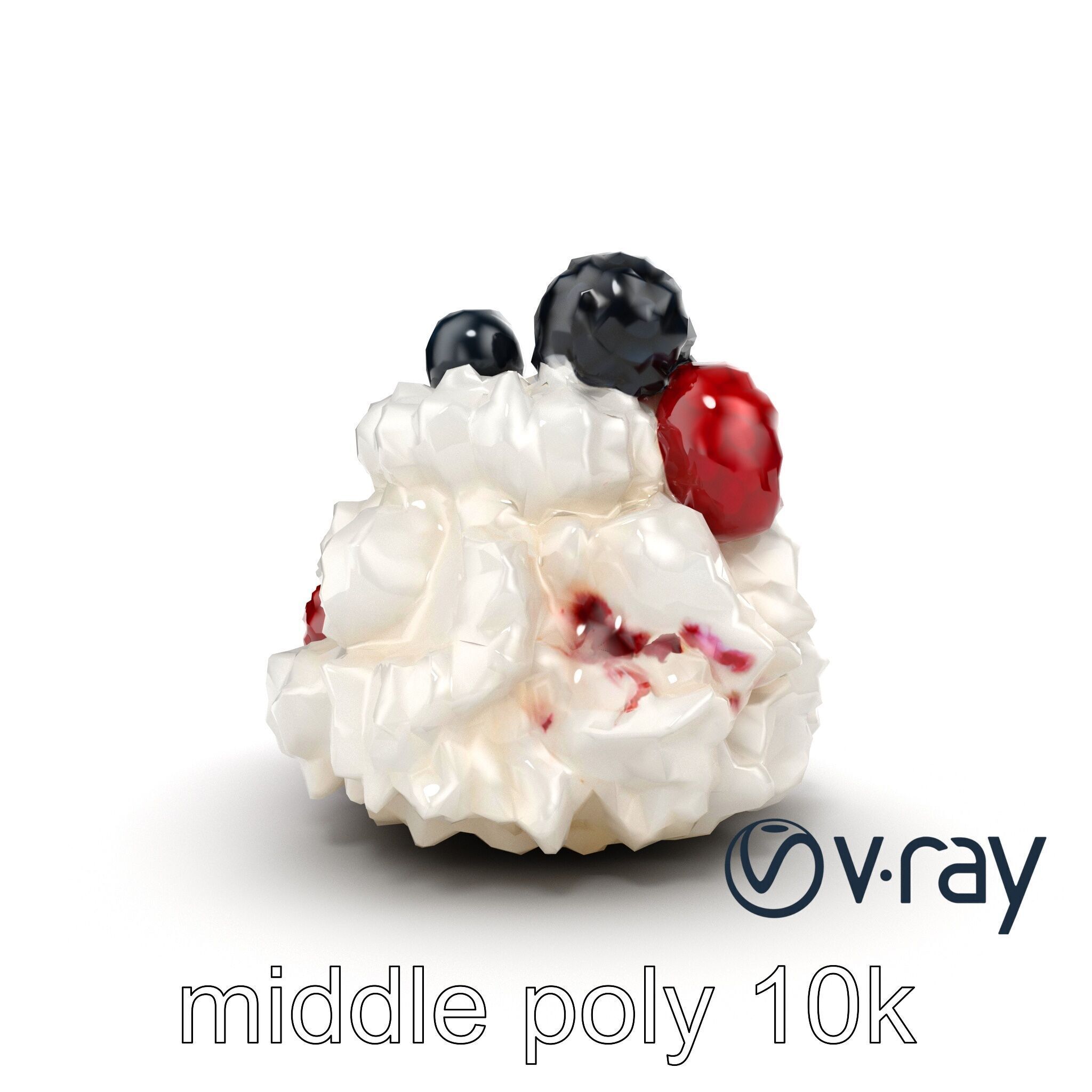Rustic Eton Mess Dessert Model Pack Low-poly 3D model_19