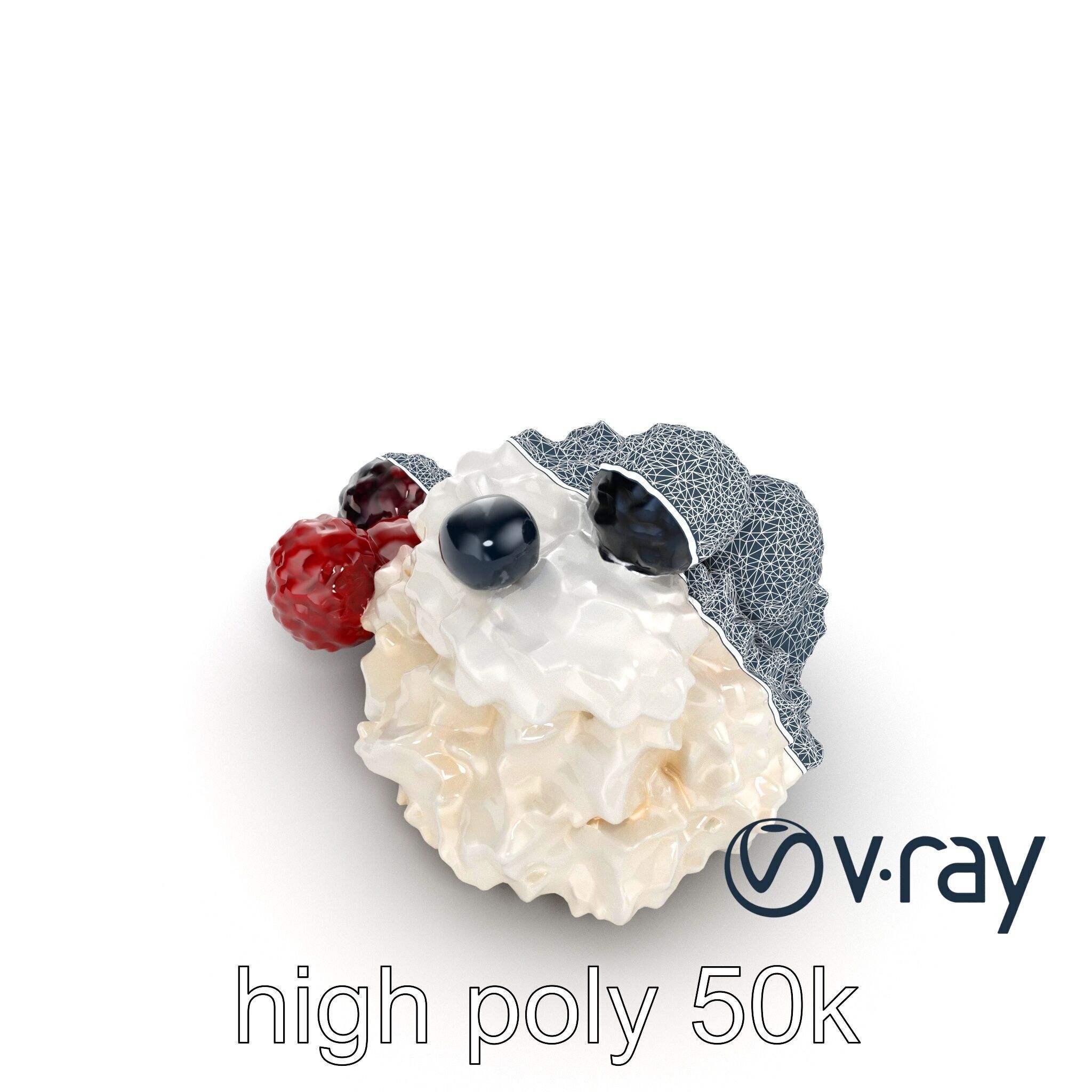 Rustic Eton Mess Dessert Model Pack Low-poly 3D model_25