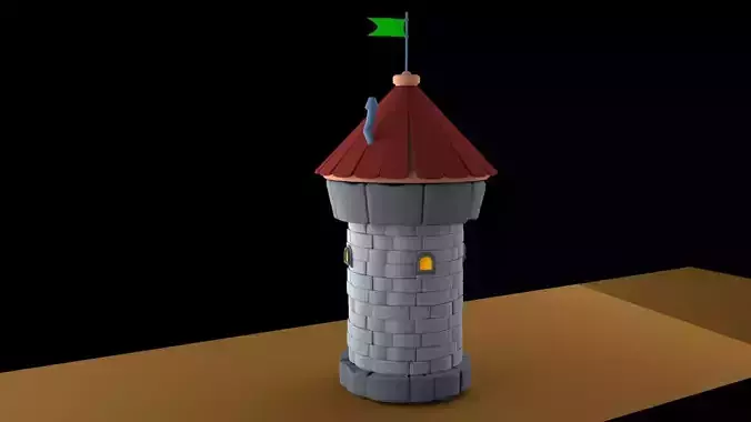 Castle Tower 3D model