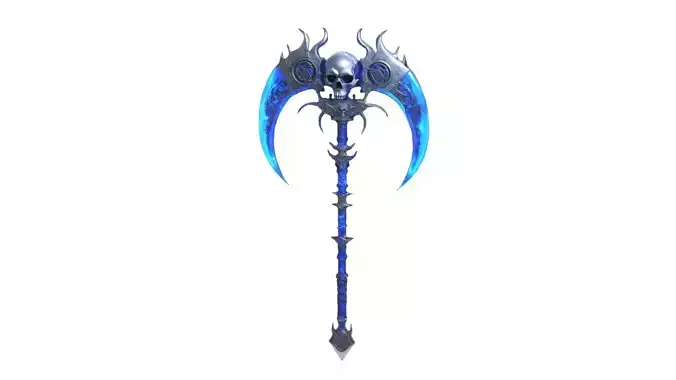 vintage skull axe