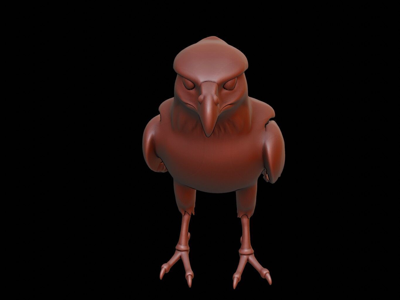 Hawk Animal Sculpture 3D print model_1