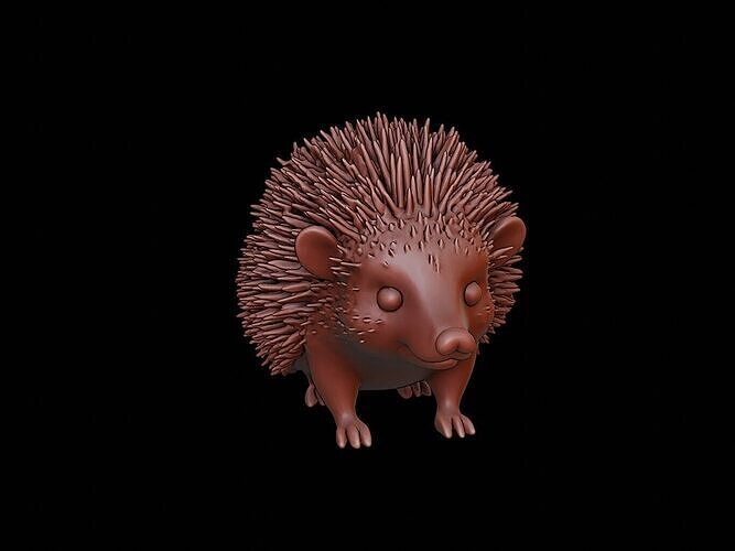 Hedgehog Animal Sculpture 3D print model