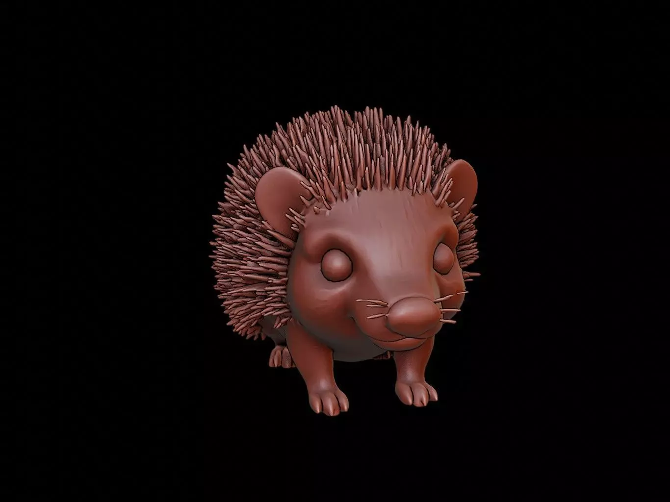 Hedgehog Animal Sculpture 3D print model_0