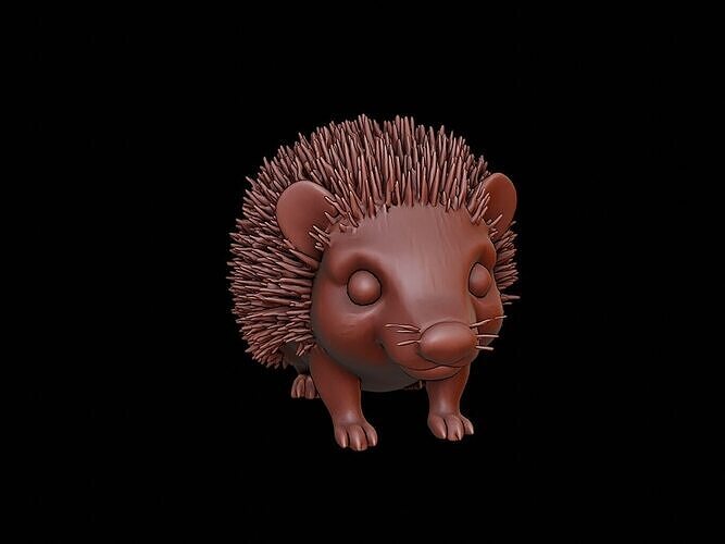 Hedgehog Animal Sculpture 3D print model