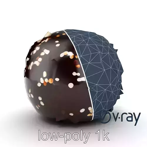 Brigadeiro Chocolate Truffle Ball model pack Low-poly 3D model