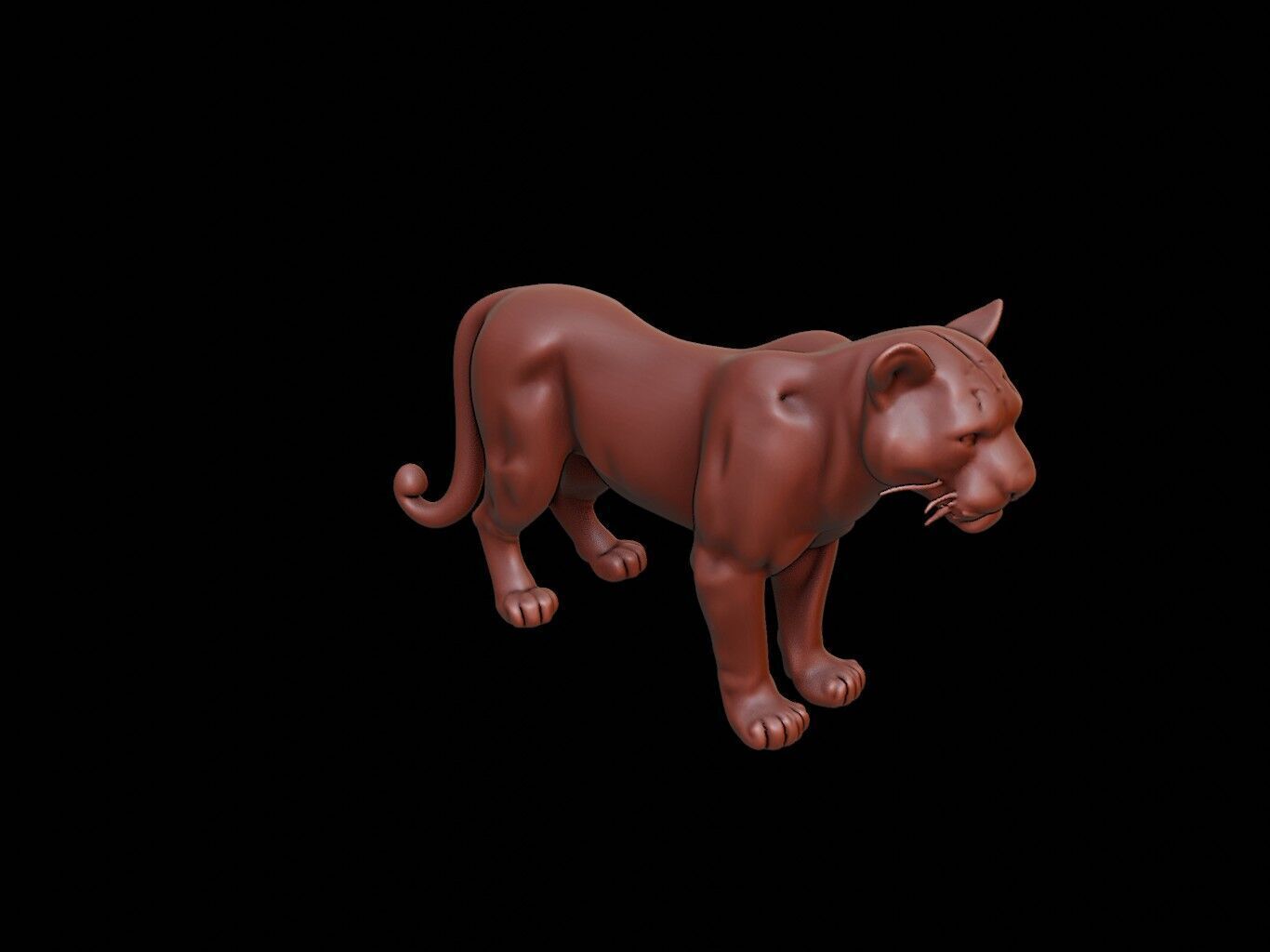 Jaguar Animal Sculpture 3D print model_1