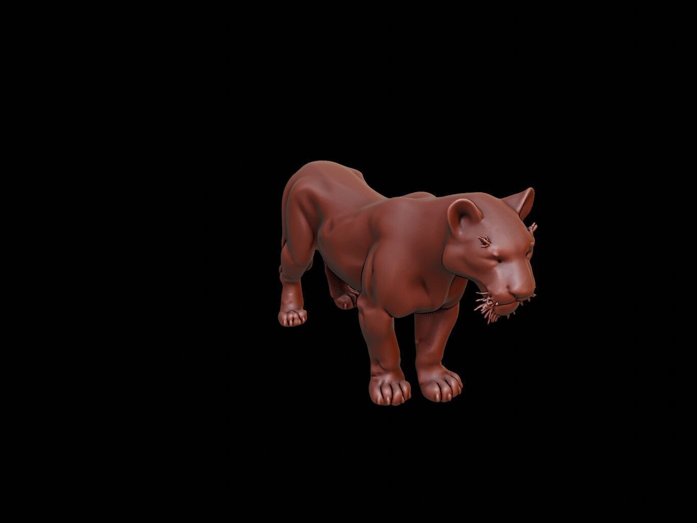 Jaguar Animal Sculpture 3D print model_1