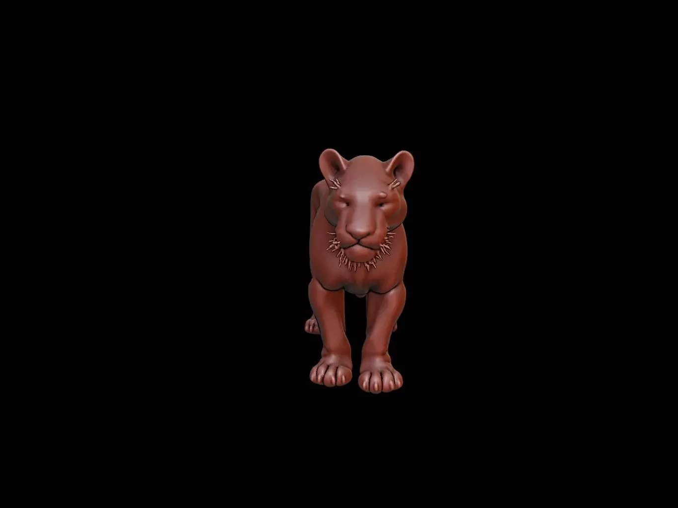 Jaguar Animal Sculpture 3D print model_0