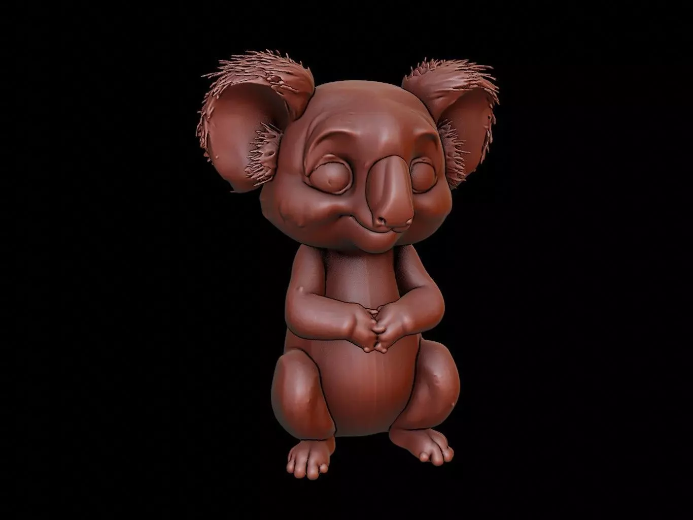 Koala Animal Sculpture 3D print model_0