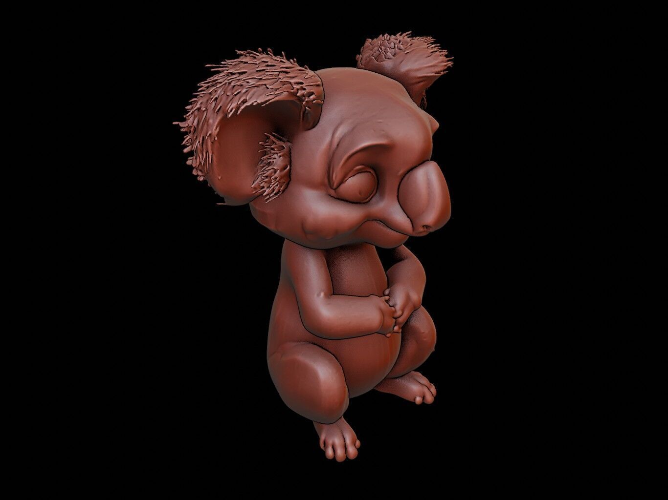 Koala Animal Sculpture 3D print model_1