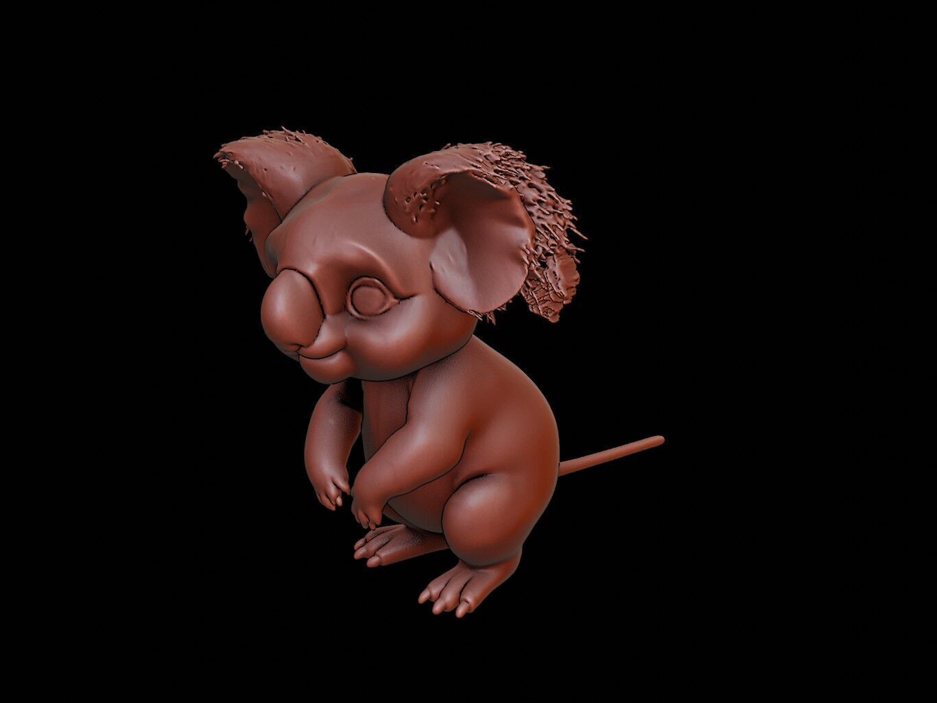 Koala Animal Sculpture 3D print model_2
