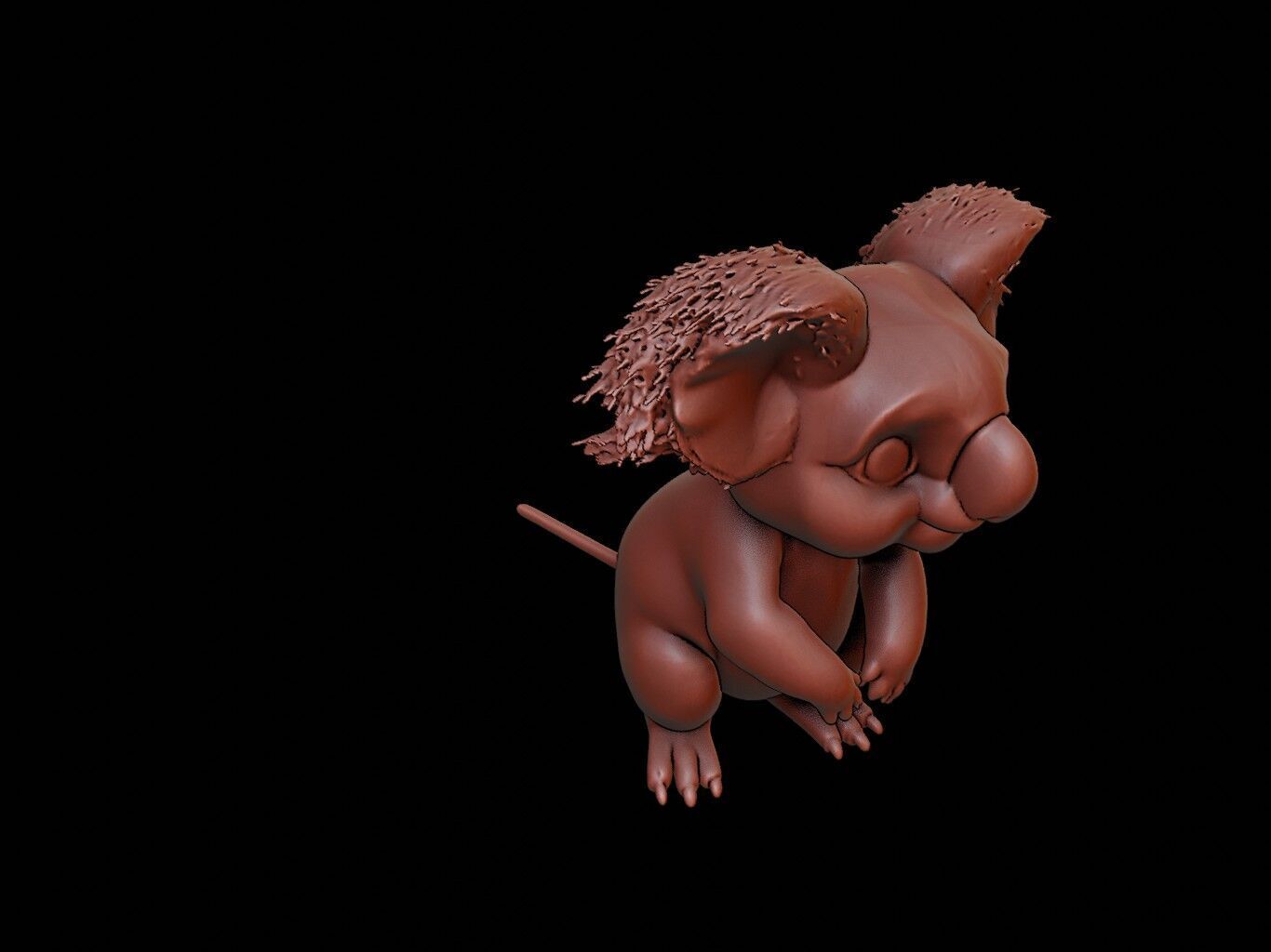 Koala Animal Sculpture 3D print model_1