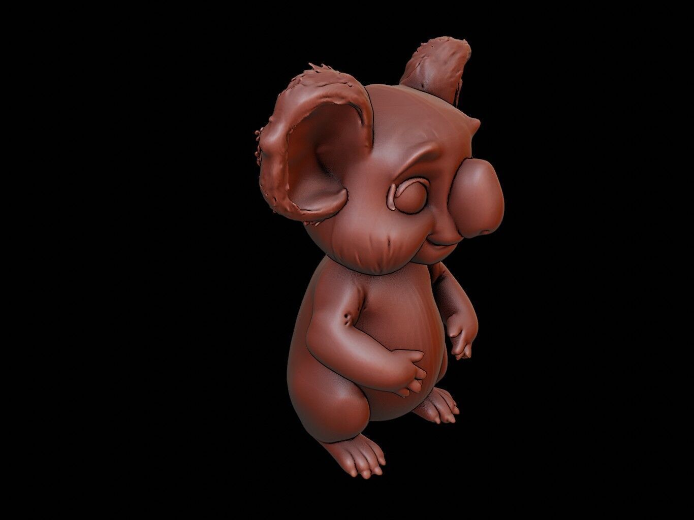Koala Animal Sculpture 3D print model_1