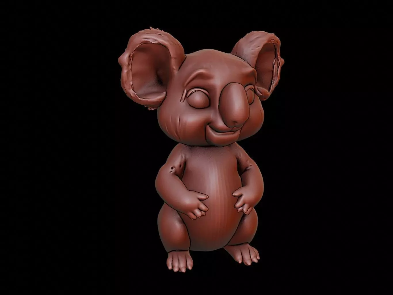 Koala Animal Sculpture 3D print model_0