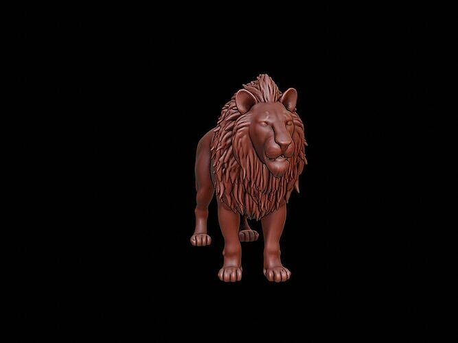 Lion Animal Sculpture 3D print model