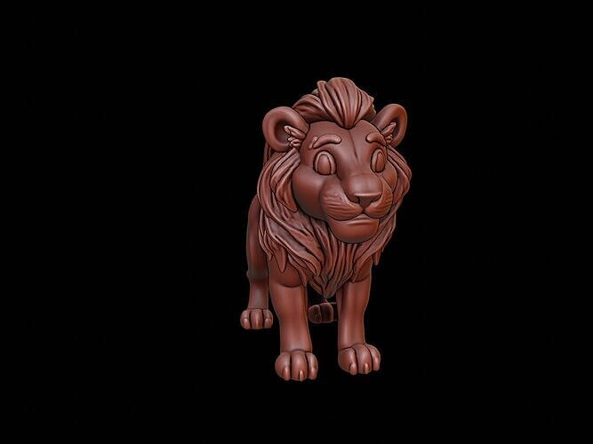 Lion Animal Sculpture 3D print model